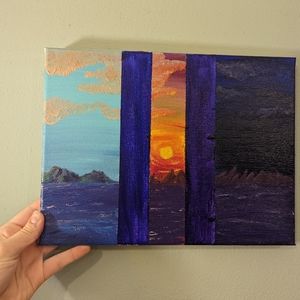 9x 12 painting sunset/day/night/